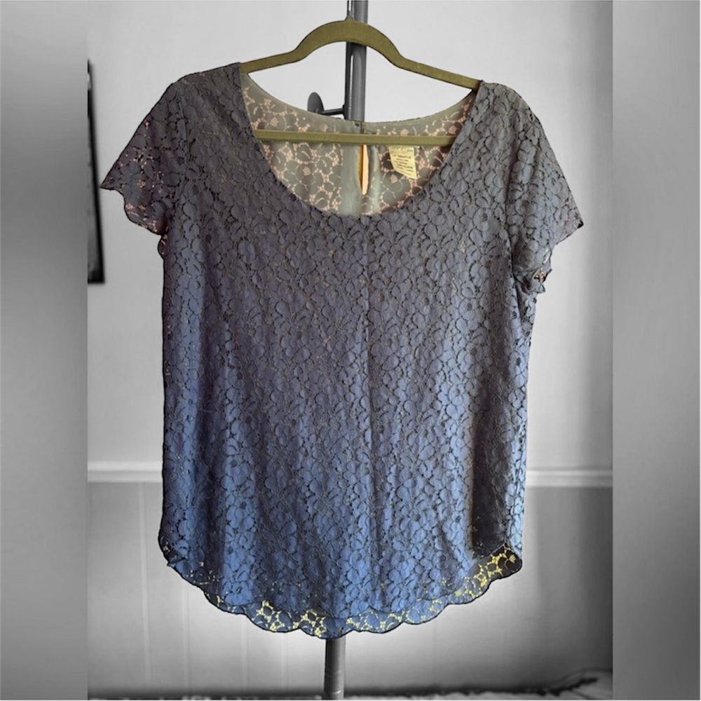 🔥$2, min. purchase $10, Talula Lace Blouse in Blue